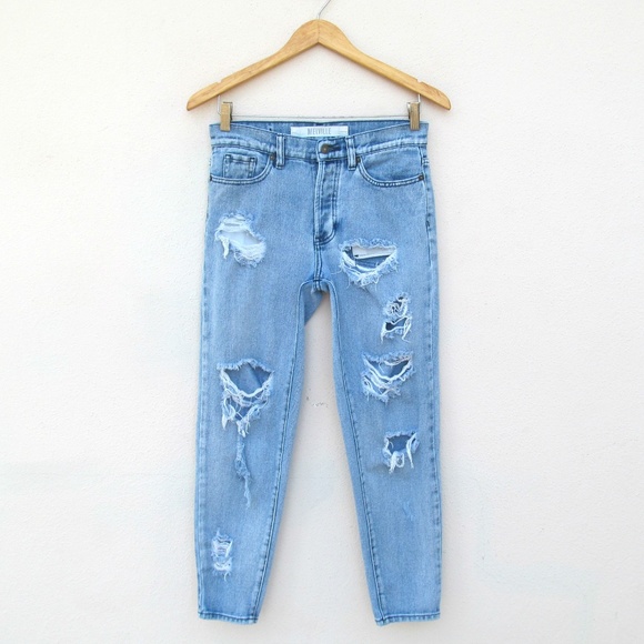 Brandy Melville Denim - Brandy Melville Ripped Distressed Destroyed Denim